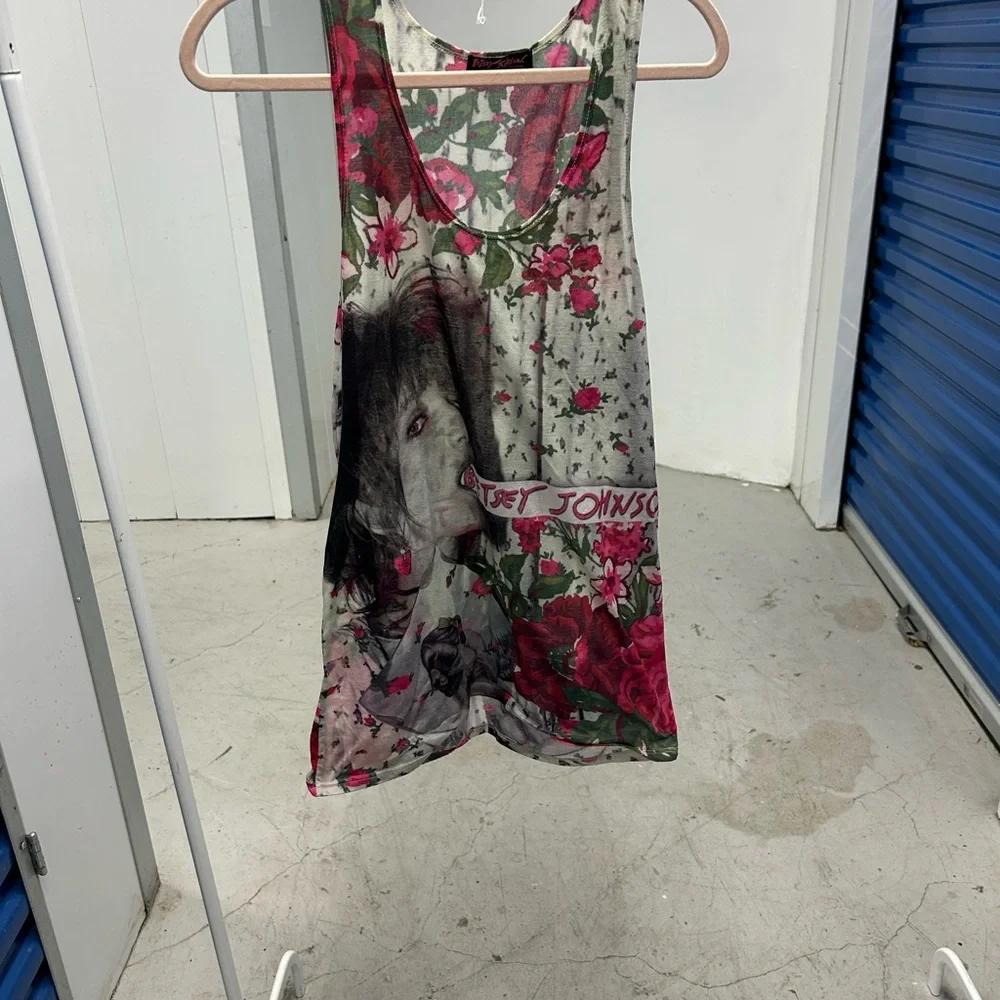 Betsey Johnson Women's Floral Graphic Tank Top - Multicolor - Picture 3 of 3